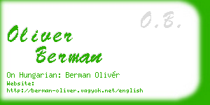 oliver berman business card